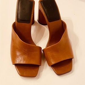 Zara Brown Leather Sandal